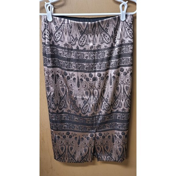 7th Ave Pink and Black Print Satin Skirt - Picture 2 of 8